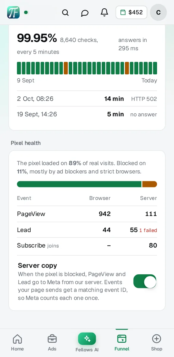 Pixel health, in the Hub